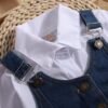 Ensemble 2 Pièces Bébé Fille – Chemise Blanche & Veste en Denim