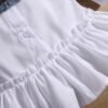 Ensemble 2 Pièces Bébé Fille – Chemise Blanche & Veste en Denim