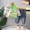 Ensemble 2 Pièces Garçon – Chemise Cartoon & Jean Confortable