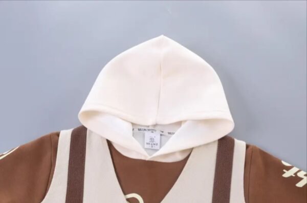 Ensemble 3 Pièces en Coton – Pull à Capuche & Pantalon Uni