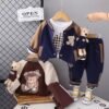 Ensemble Jogging Douillet – Bleu Nuit & Marron