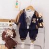 Ensemble Jogging Douillet – Bleu Nuit & Marron