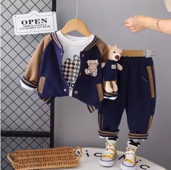 Ensemble Jogging Douillet – Bleu Nuit & Marron