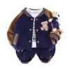 Ensemble Jogging Douillet – Bleu Nuit & Marron