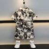 Ensemble Estival 2 Pièces – Chemise Imprimée & Short Décontracté
