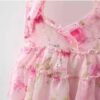Robe Princesse Sans Manches à Col Halter & Chapeau Assorti