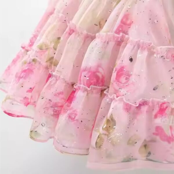 Robe Princesse Sans Manches à Col Halter & Chapeau Assorti